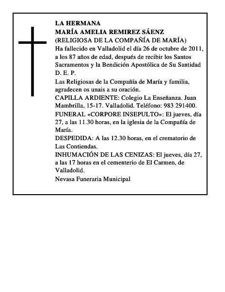 María Amelia Remirez Sáenz