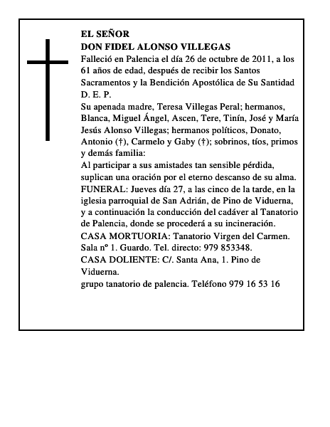 Don Fidel Alonso Villegas
