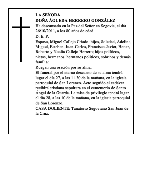 Doña Águeda Herrero González