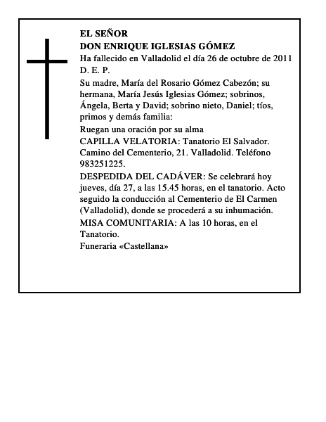 Don Enrique Iglesias Gómez
