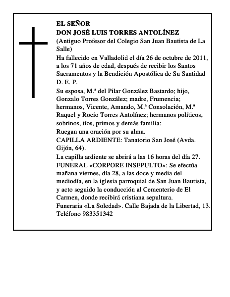 Don José Luis Torres Antolínez