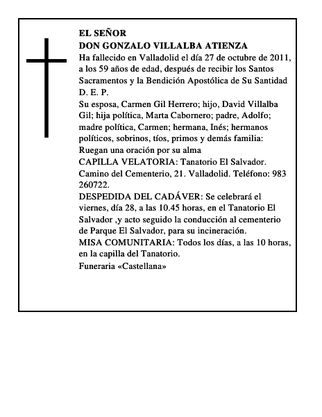 Don Gonzalo Villalba Atienza