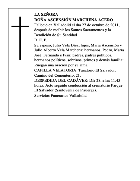 Doña Ascensión Marchena Acero