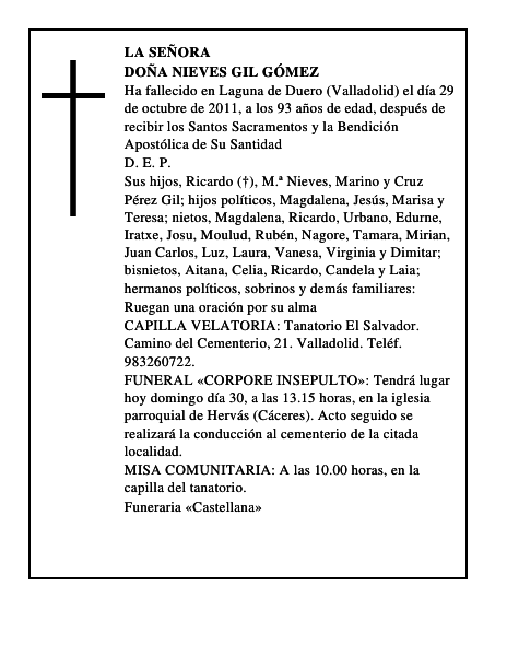 Doña Nieves Gil Gómez