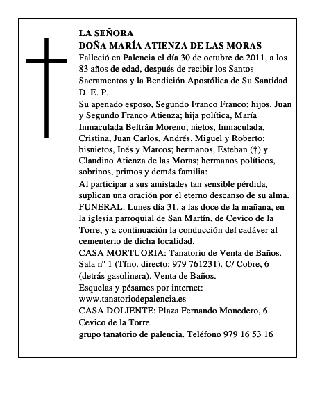 Doña María Atienza de las Moras