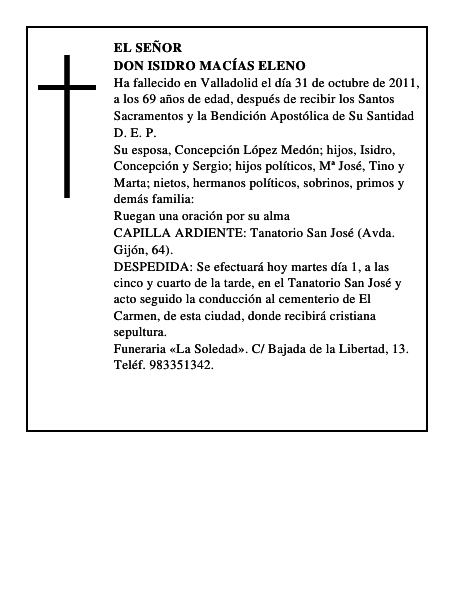 Don Isidro Macías Eleno
