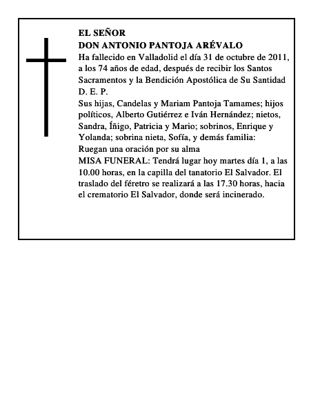 Don Antonio Pantoja Arévalo