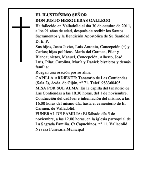 Don Justo Herguedas Gallego