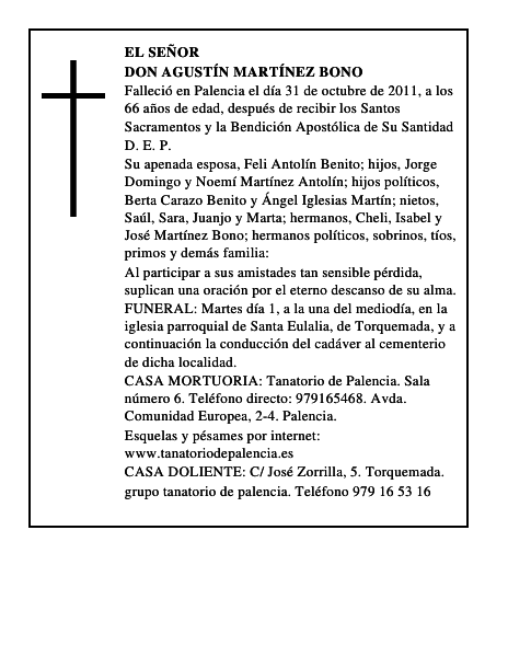 Don Agustín Martínez Bono