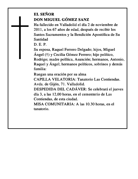 Don Miguel Gómez Sanz