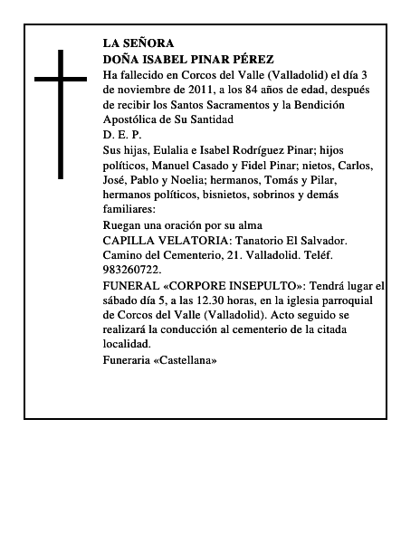 Doña Isabel Pinar Pérez