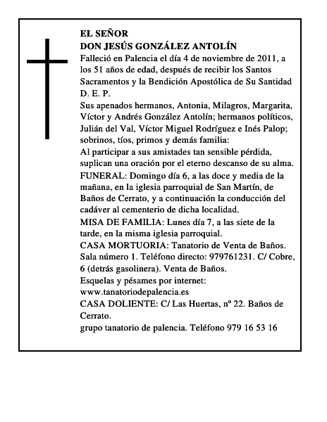 Don Jesús González Antolín