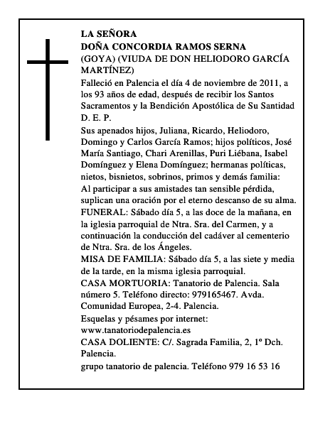 Doña Concordia Ramos Serna