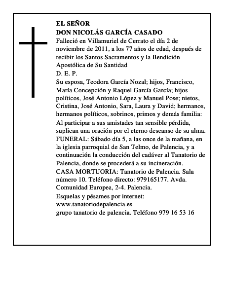Don Nicolás García Casado