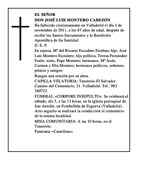 Don José Luis Montero Cabezón