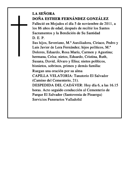 Doña Esther Fernández González