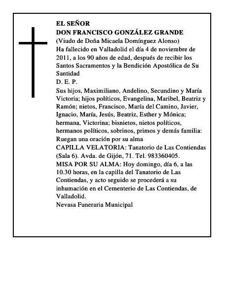 Don Francisco González Grande