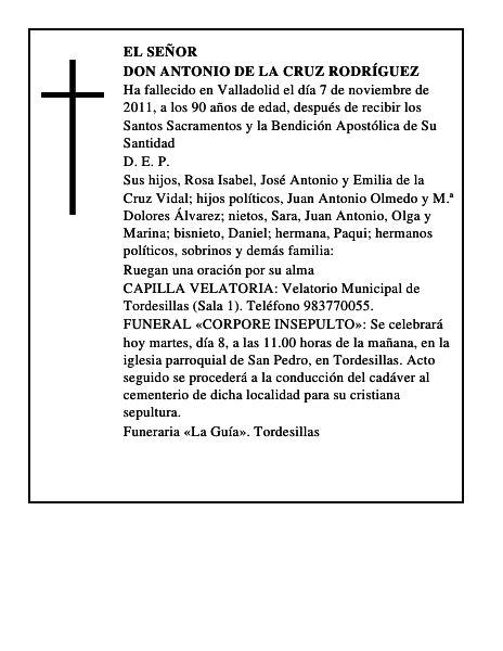 Don Antonio de la Cruz Rodríguez