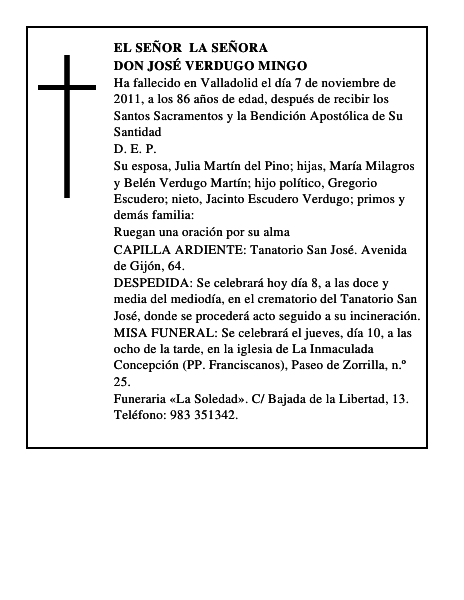 Don José Verdugo Mingo