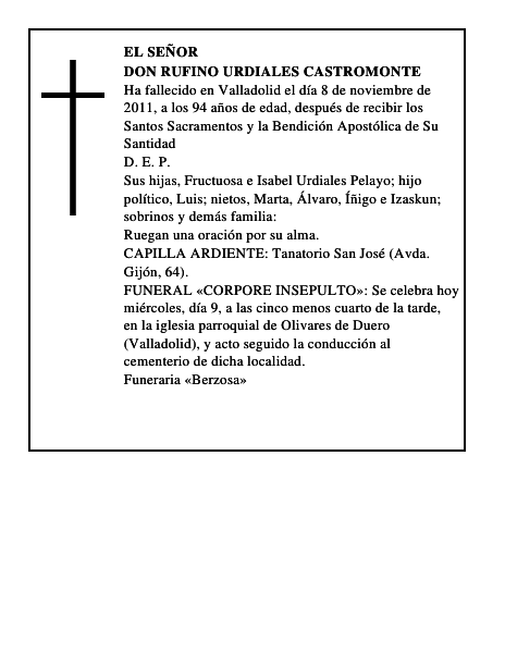Don Rufino Urdiales Castromonte