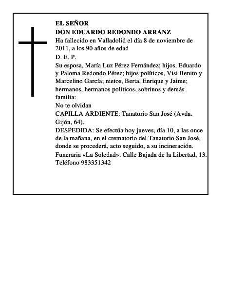 Don Eduardo Redondo Arranz