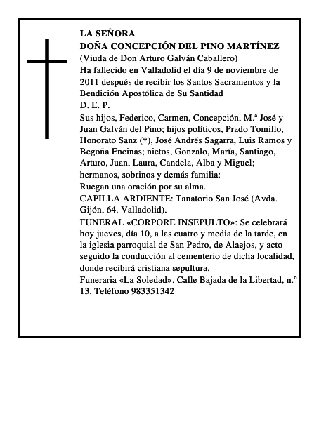Doña Concepción del Pino Martínez