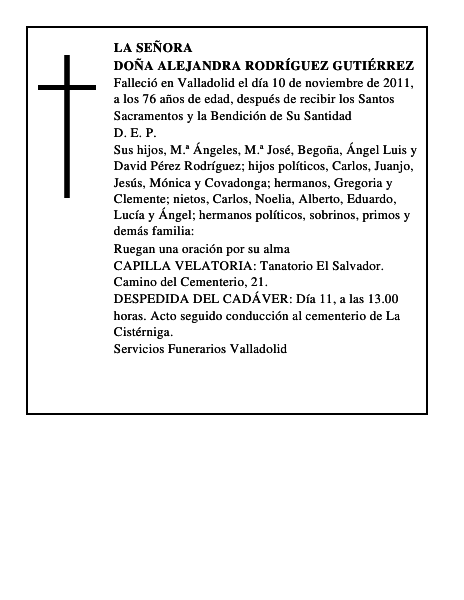 Doña Alejandra Rodríguez Gutiérrez