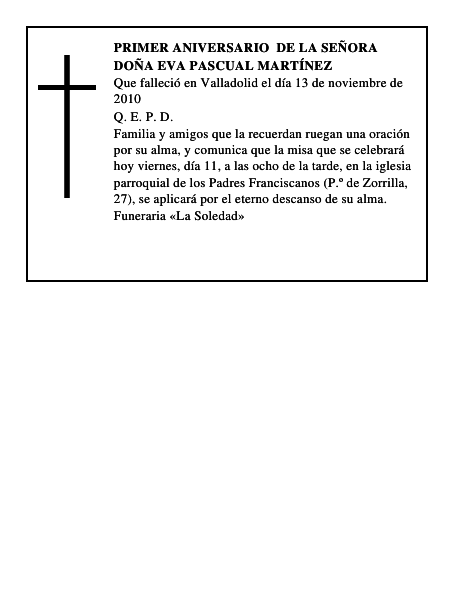 Doña Eva Pascual Martínez