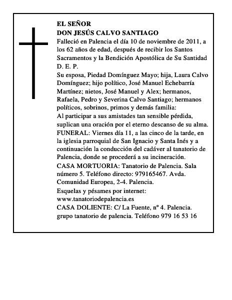 Don Jesús Calvo Santiago