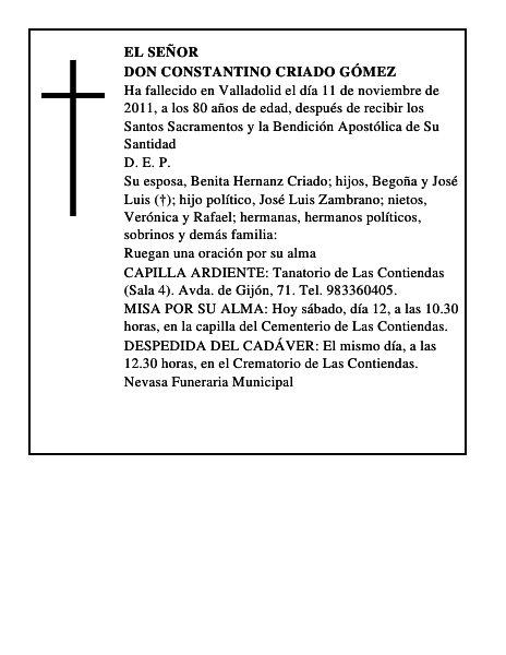 Don Constantino Criado Gómez