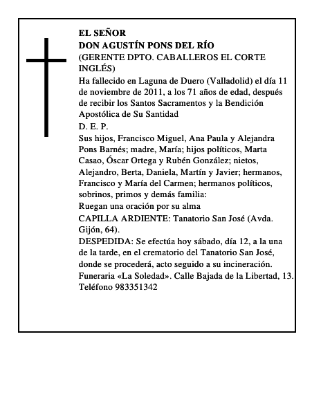 Don Agustín Pons del Río