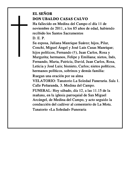 Don Ubaldo Casas Calvo