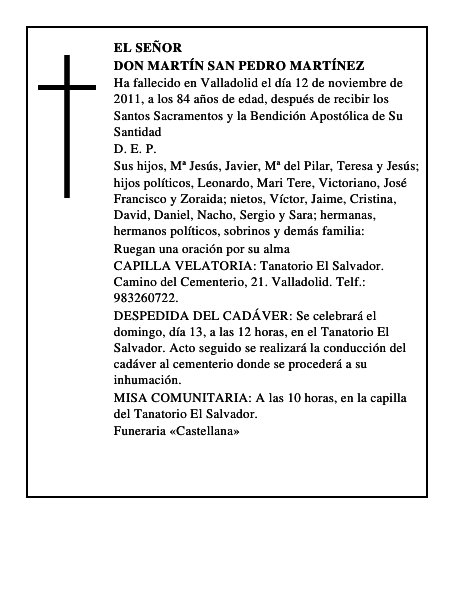 Don Martín San Pedro Martínez