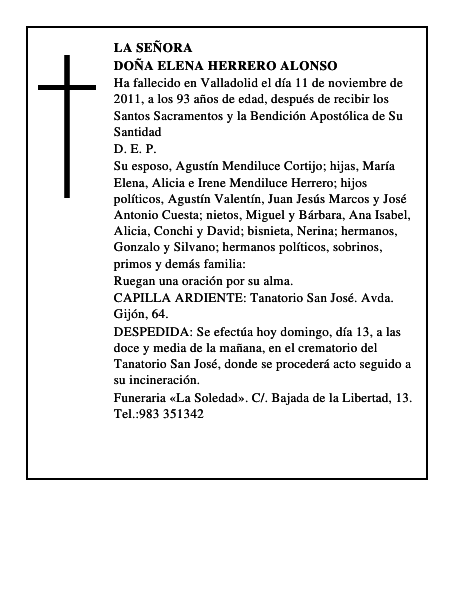 Doña Elena Herrero Alonso