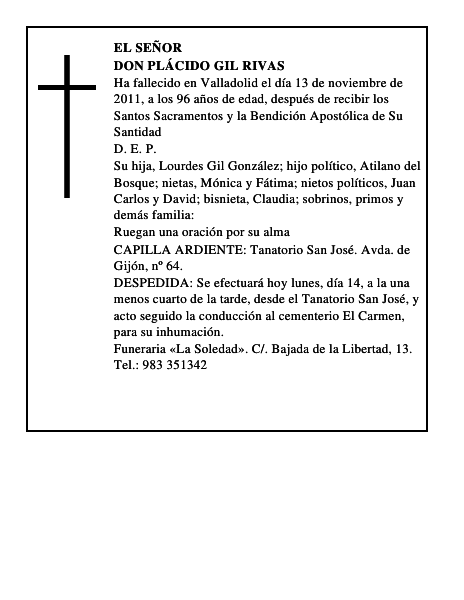 Don Plácido Gil Rivas