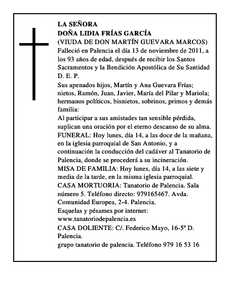 Doña Lidia Frías García