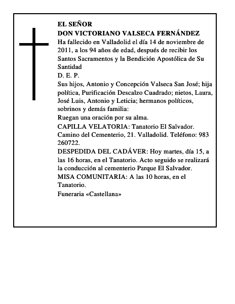 Don Victoriano Valseca Fernández