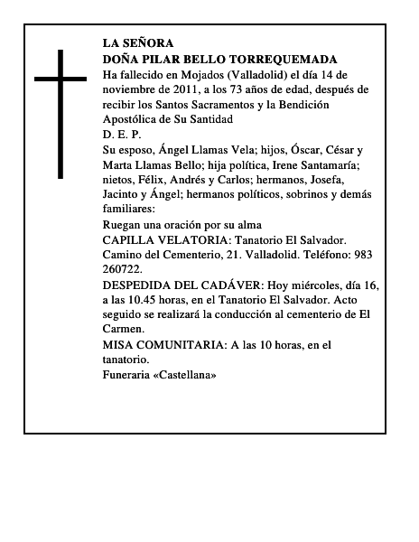 Doña Pilar Bello Torrequemada