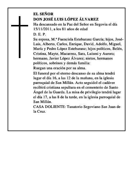 Don José Luis López Álvarez
