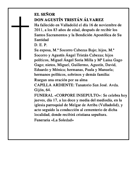 Don Agustín Tristán Álvarez