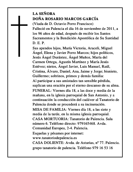 Doña Rosario Marcos García
