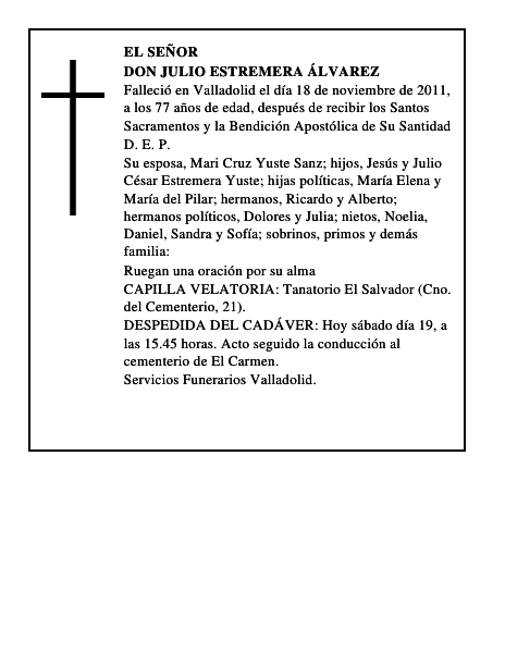 Don Julio Estremera Álvarez