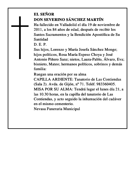 Don Severino Sánchez Martín