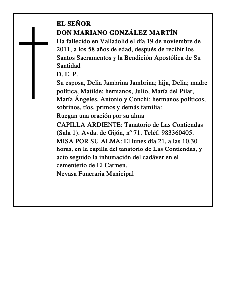 Don Mariano González Martín
