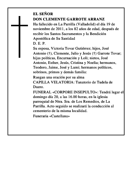 Don Clemente Garrote Arranz