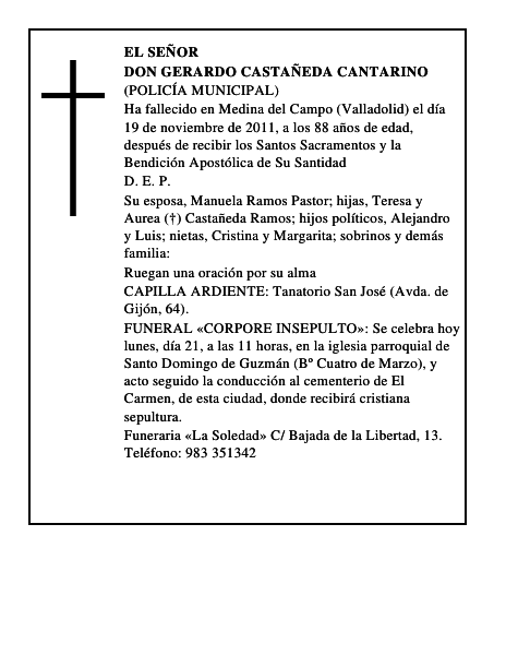 Don Gerardo Castañeda Cantarino