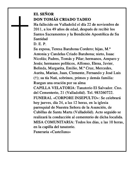 Don Tomás Criado Tadeo