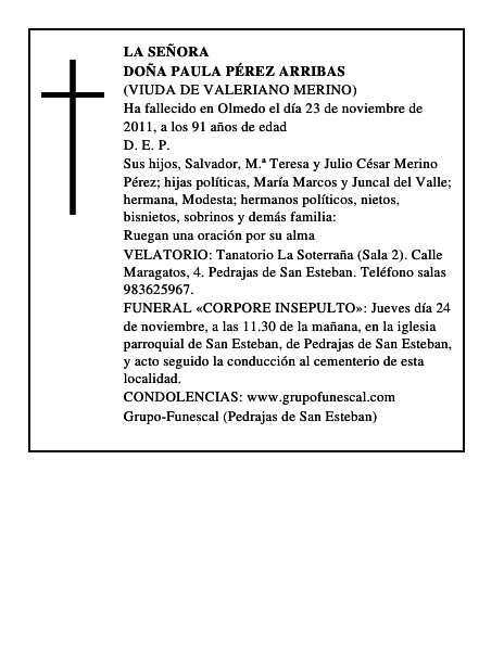 Doña Paula Pérez Arribas