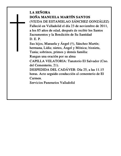Doña Manuela Martín Santos