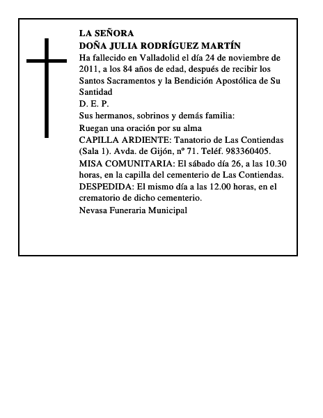 Doña Julia Rodríguez Martín